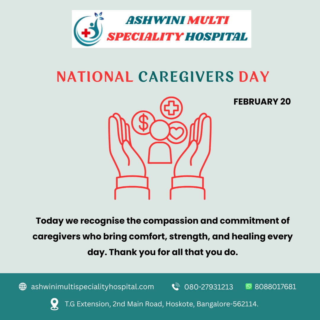 ashwinihospblr's tweet image. 💙 National Caregivers Day | Ashwini Multi Speciality Hospital thanks caregivers for their dedication &amp;amp; healing care. 📍Hoskote 📞080-27931213 #BestHospital #DoctorNearMe