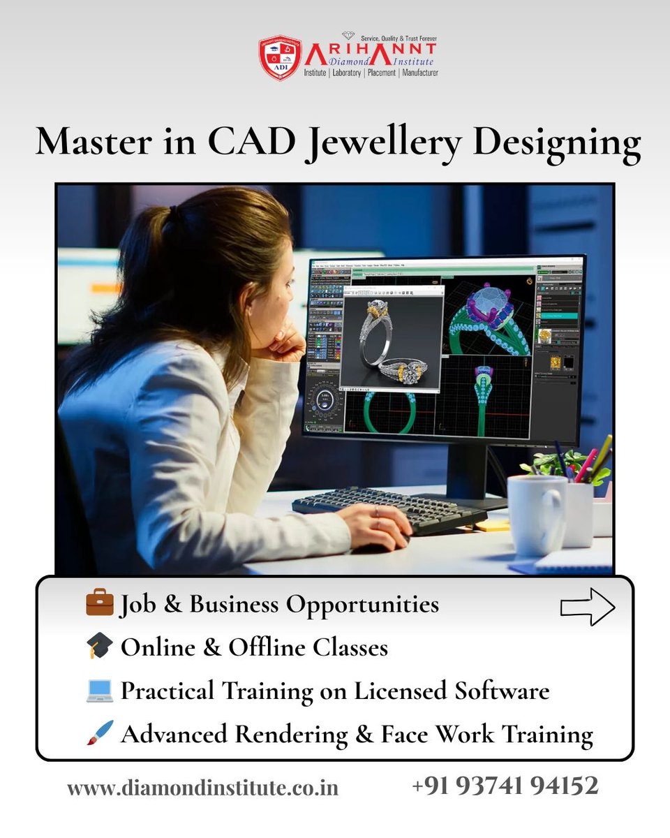 arihantdiamondi's tweet photo. Exams done ✔️
Now what? 🤔

Turn your skills into a career in the Diamond &amp; Jewellery Industry 💎
👉 Swipe &amp; explore

👇For More Information Call Us👇
📞 093741 94152
#fyp
#viralreels
#diamondinstitute
#trending
#diamondcourses https://t.co/pee88iWuKV