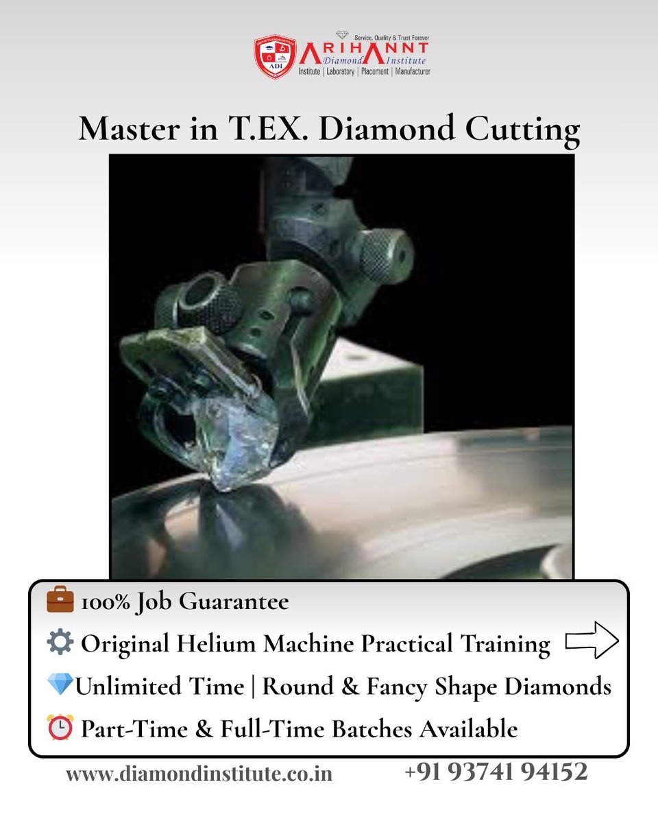 arihantdiamondi's tweet photo. Exams done ✔️
Now what? 🤔

Turn your skills into a career in the Diamond &amp; Jewellery Industry 💎
👉 Swipe &amp; explore

👇For More Information Call Us👇
📞 093741 94152
#fyp
#viralreels
#diamondinstitute
#trending
#diamondcourses https://t.co/pee88iWuKV