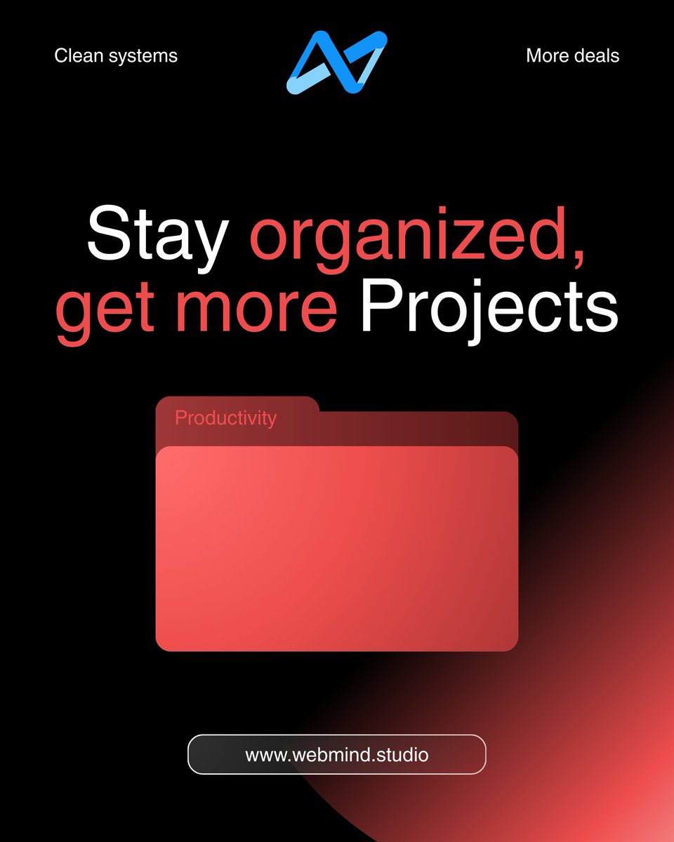 webmind_studio's tweet photo. Stay Organised. Get More Projects. 

 #WebDesignStudio #CreativeWorkflow #AgencyGrowth #WebmindStudio #DesignBusiness #uiux https://t.co/sBfVOBbZr9