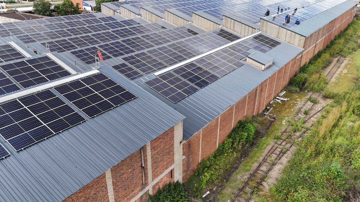 Solar panels now installed on the rooftop of the CAFCA Factory. ☀️⚡

A major step toward sustainable manufacturing and cleaner energy.

Commissioning coming soon.

#SolarEnergy #Sustainability #CAFCA #Zimbabwe
