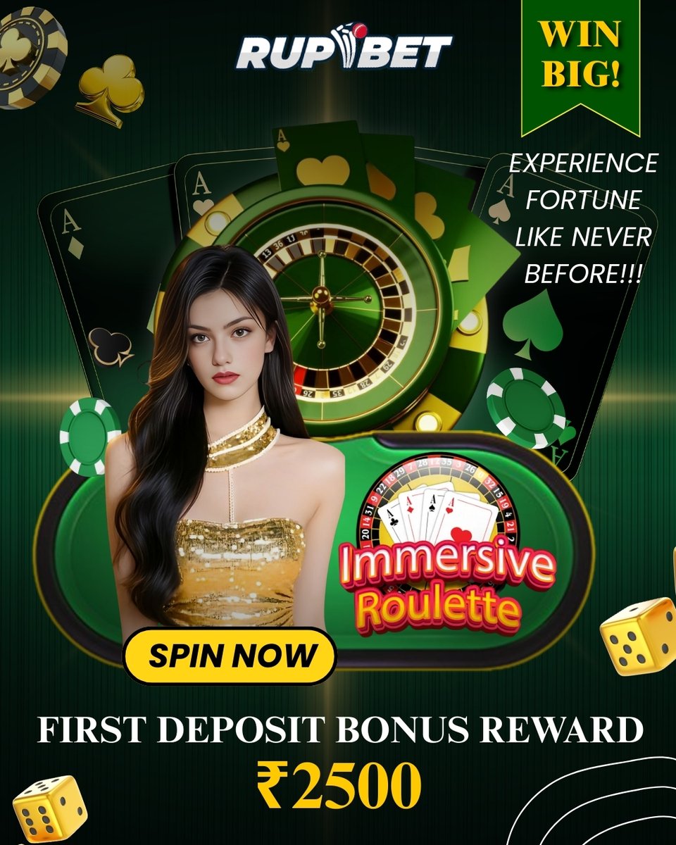 rupiibet's tweet photo. 🎰 Spin into the thrill with immersive roulette!💰 Win Big. Play Smart.
🔥 Get a First Deposit Bonus of ₹2500
🎲 Experience fortune like never before!👉 Spin Now and let the wheel decide your luck! https://t.co/V4tNJXHdVW