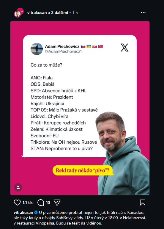 Dostat se na IG Starostů, to se nepovede jen tak někomu. Gratulace <a href="/AdamPiechowicz1/">Adam Piechowicz 🇨🇿🇺🇦🇬🇱🇹🇼</a> 😂😂