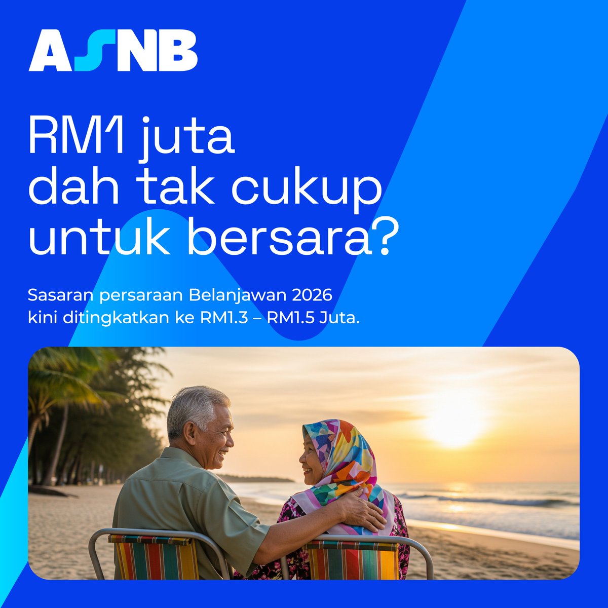 ASNBmy_official's tweet photo. Sasaran simpanan persaraan yang disyorkan kini telah mencecah sekitar RM1.3 hingga RM1.5 juta. Adakah anda sudah di landasan yang betul?
Rancang persaraan yang lebih tenang dengan memulakan pelaburan bersama ASNB bagi memperkukuhkan simpanan persaraan anda.
#ASNB #Simpanan #Persaraan