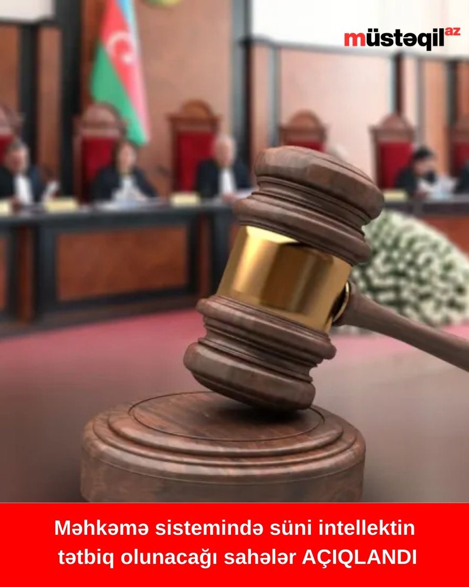 Musteqil.az xəbər verir ki, Məhkəmə-Hüquq Şurasının üzvü Sənan Hacıyev jurnalistlərə açıqlamasında məhkəmə sistemində, ədalət mühakiməsində süni intellektin tətbiqi ilə bağlı proqram hazırlandığını deyib:
DAVAMI MUSTEQİL.AZ-DA

#musteqilaz #süniintellekt #sondeqiqe