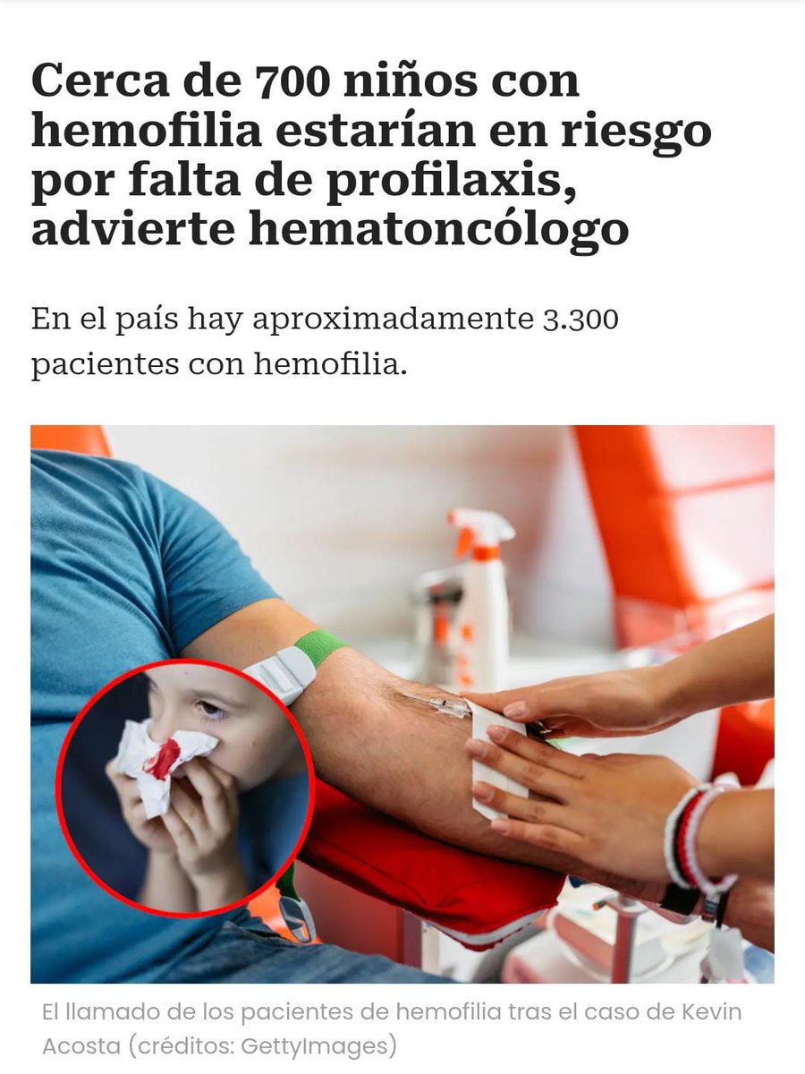 El drama de pacientes con hemofilia no para en la muerte de Kevin. 700 niños no están recibiendo el tratamiento completo. 

Eso sí nos toca soportar la verborrea de <a href="/petrogustavo/">Gustavo Petro</a>, una que no soluciona nada.