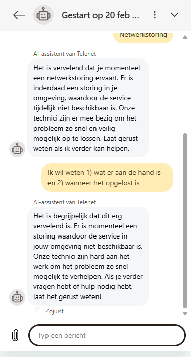 Theu_Mat's tweet photo. @Telenet Is dit dan echt iets waar jullie trots op zijn? Een AI-bot die totaal nutteloos is? https://t.co/IaBJvIXgwX