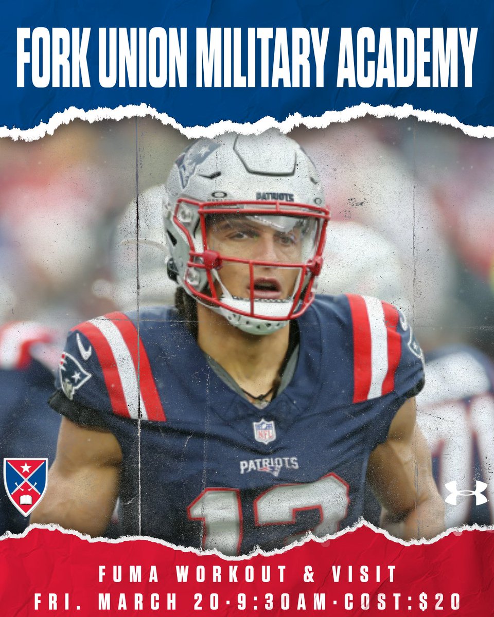 Unsigned. Uncommitted. Still hungry. 🏈🔥

At Fork Union Military Academy we specialize in development, accountability &amp; getting players back on college recruiting boards. 📈

🏈 Workout &amp; Visit
🗓 March 20 | 9:30AM
💲 $20

Register 👇 cognitoforms.com/FUMAPGFB/DTBGW…