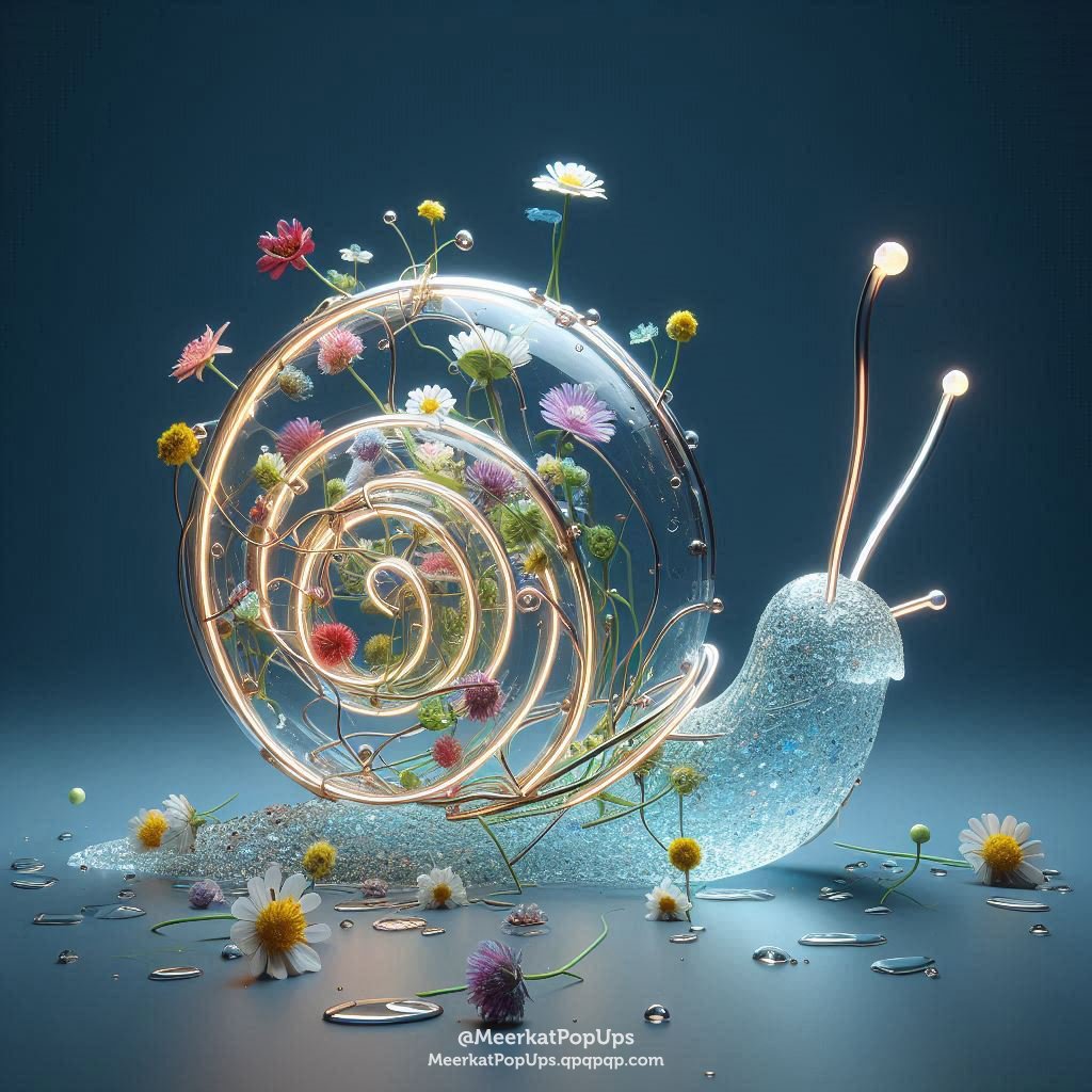 昨日、飼っているカタツムリが卵を産んだ
春ですね～🌸
夜行性、暑さに弱いので、冬は窓のない暗い洗面所で飼ってるんだけど、春の兆しを察する能力がすごい！

❁ AI Creation ❁