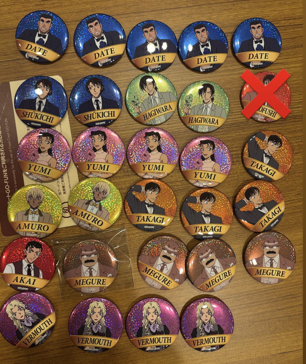 コナン/グッズ/コナングッズ/コナン展 30周年記念展 缶バッジ 交換/ 譲