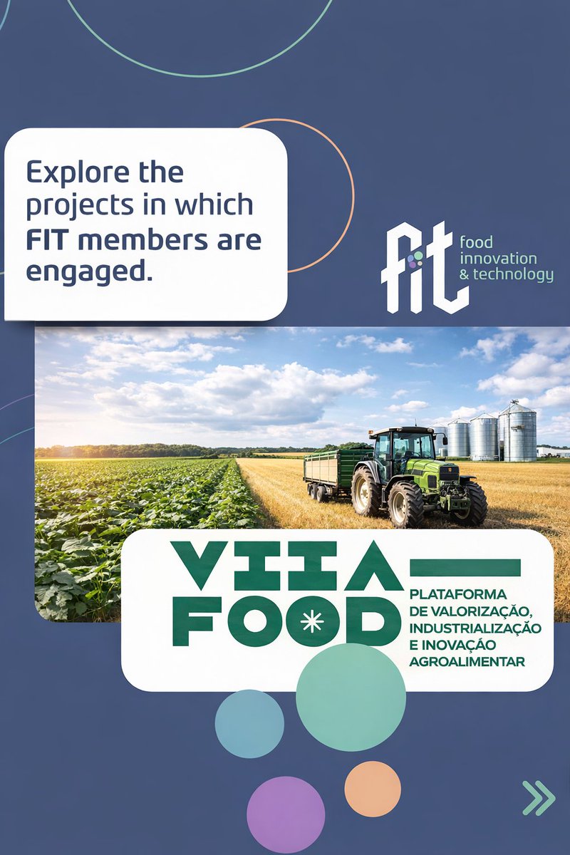 FitUMinho's tweet photo. The VIIAFOOD Agenda fosters the structural transformation of the Agri-Food sector by establishing a national-scale platform dedicated to the development of innovative products, processes, and services, thereby enhancing innovation capacity and sustainability. https://t.co/fVfxcJ7omg