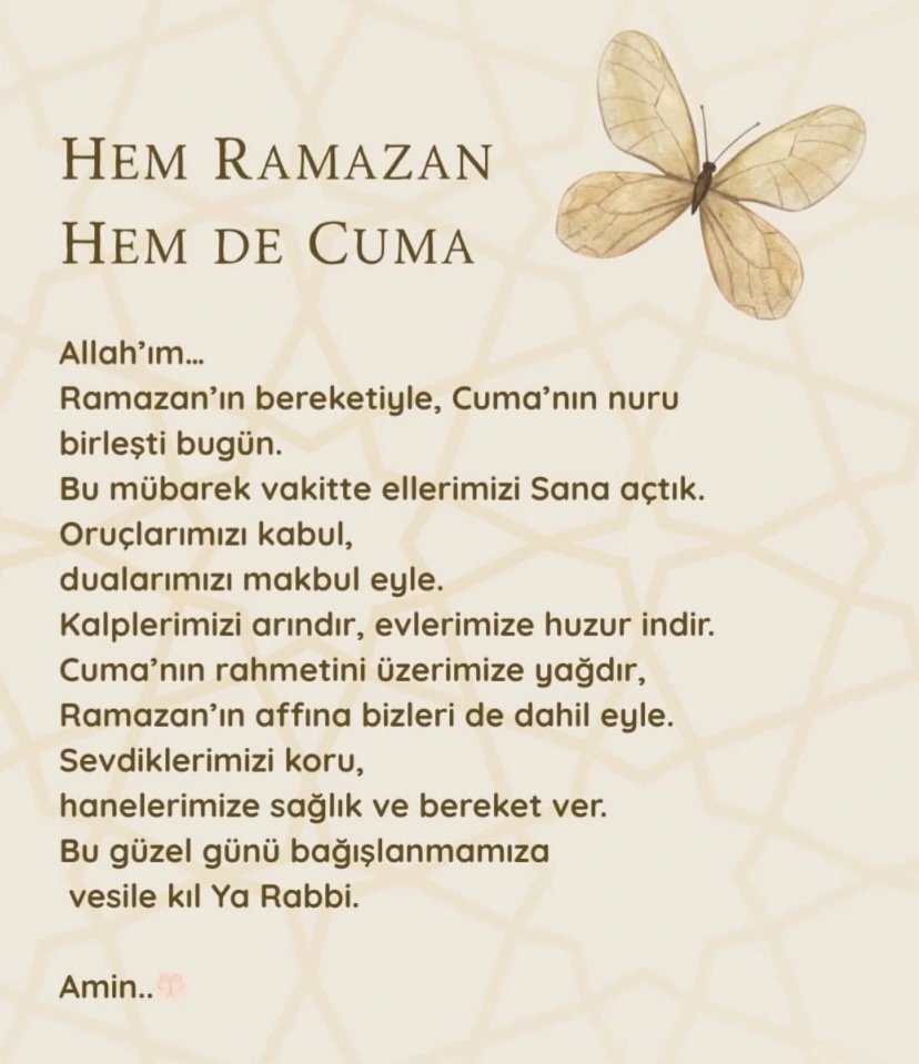 Hayırlı Cumalar 🌙
Hayırlı Ramazanlar 🕌
Cumanız Mübarek Olsun 🕋