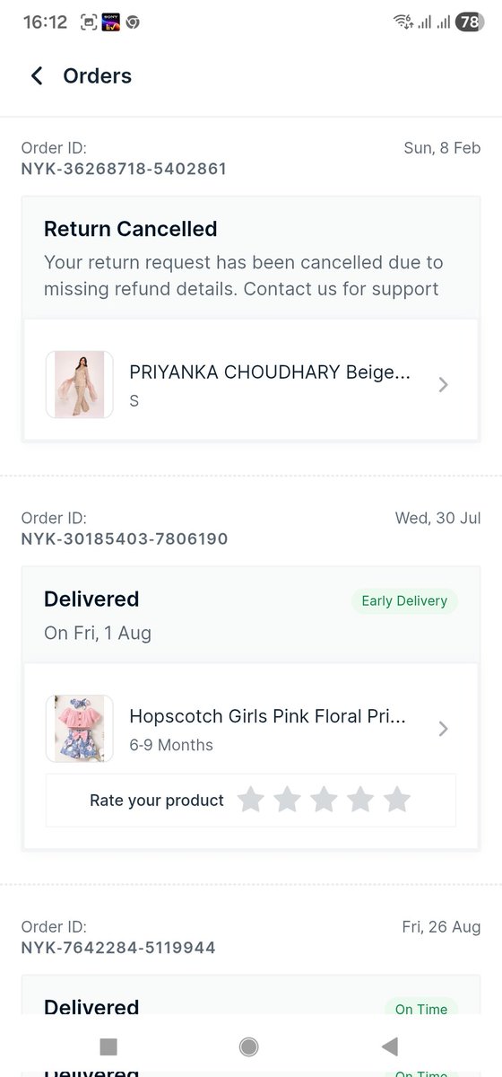 AkarshPatra's tweet photo. @nykaafashion @MyNykaa @nykaafashion @MyNykaa Suddenly Nykaa has cancelled the return without any information. Whats going on?? https://t.co/DJ5C3ecNOu