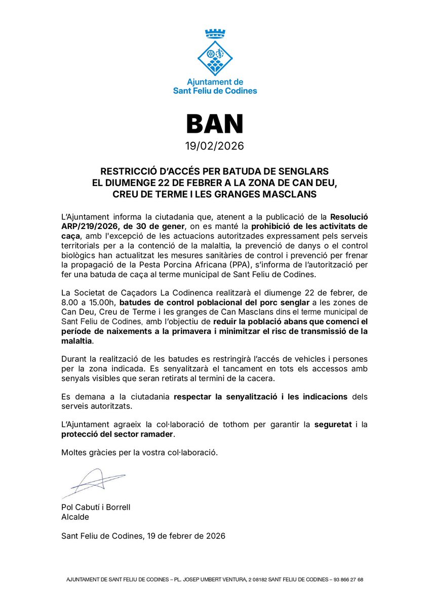 Policia Local de Sant Feliu de Codines tweet media