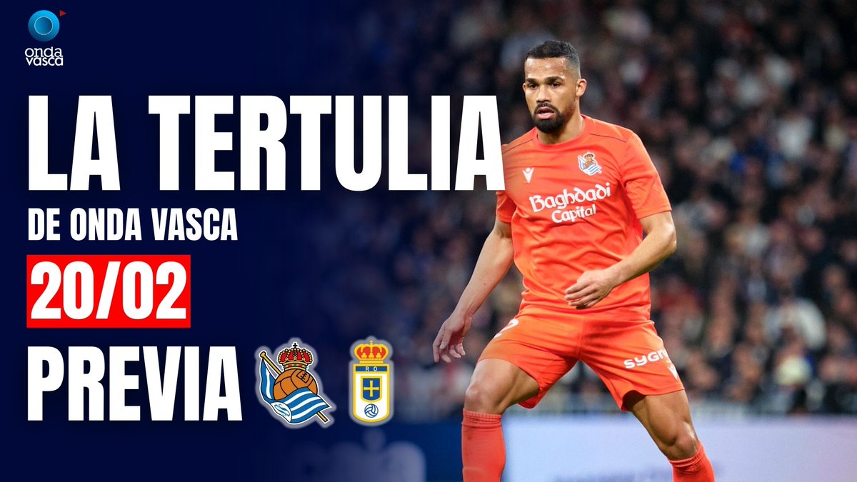 📻 La Tertulia de la Real esta tarde a las 15:00

A debate toda la actualidad del equipo, tanto en la radio, como en la web, como en nuestro canal de YouTube. 🔵

🔗 ondavasca.com/programas/onda…

🔴 youtube.com/live/-g5X2UC-x…

#OndaVasca #Konekta