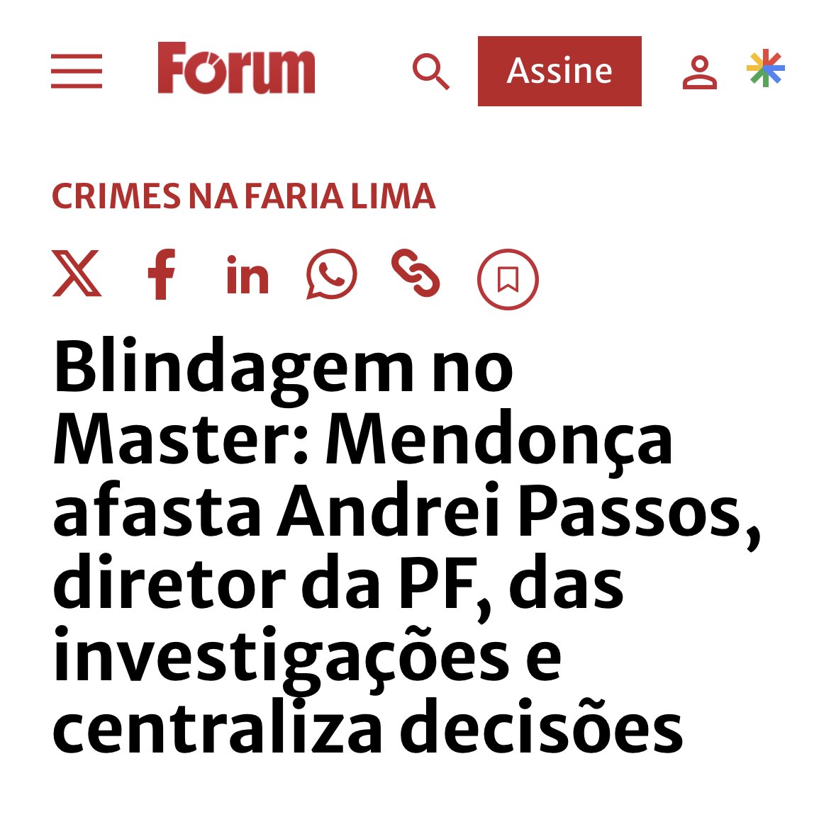 O terrivelmente bolsonarista e a blindagem tamanho Master. Não é assim que se faz Justiça.