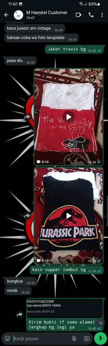 SOLD OUT ❌️

Rezeki mah gak kemana, cukup jualan barang-barang vintage sudah bisa buat makan ½ bulan 🤑😎