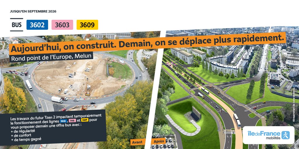 🚧 Ça bouge au rond-point de l’Europe !

Les lignes 3602, 3603 et 3609 sont temporairement impactées pour préparer l’arrivée du Tzen 2.

Merci pour votre compréhension pendant cette phase de transformation