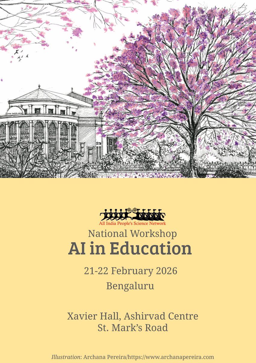 gsaipsn's tweet photo. #AIPSN
National Workshop Al in Education
21-22 February 2026
Bengaluru https://t.co/KdTfNXEixJ