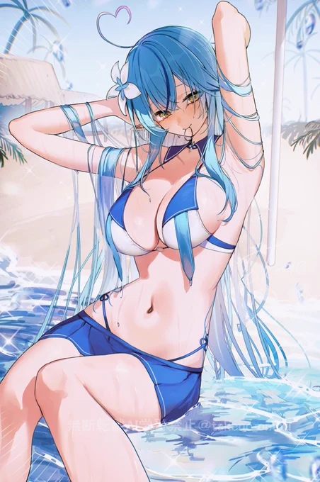 滴るラミィ水… #らみあーと