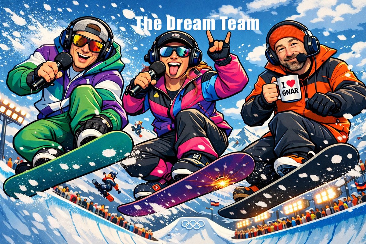 giraffehouse's tweet photo. @BBCSport great commentary from The Dream Team in the box over the Freeski Halfpipe https://t.co/hx1NLC9vSV
