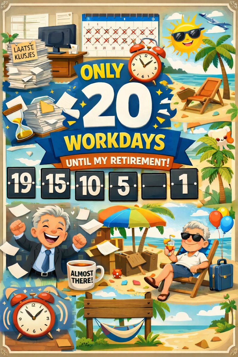 The countdown has officially begin...
20/02/2026 - 20 working days...👷‍♂️
Vacation - Birthday - Retirement 😉