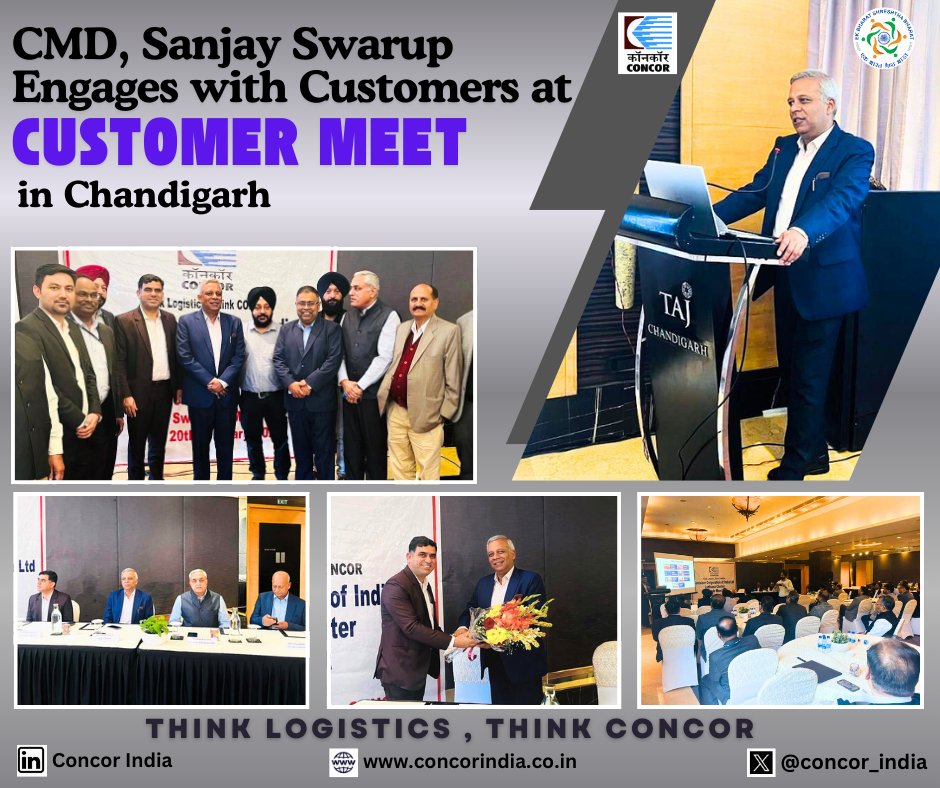 CMD, CONCOR, Shri Sanjay Swarup, interacted with customers during a trade meet organised at Chandigarh on 20 February 2026 and apprised them of CONCOR’s robust infrastructure, reliable service network, new initiatives, environment-friendly logistics solutions, and other