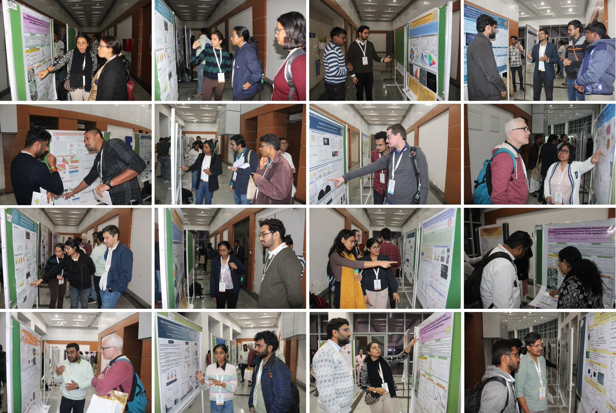 Technical sessions 4 and 20 of NaMoSBio 2026 international conference at IISER Kolkata, India (iiserkol.ac.in/~namosbio/)
Glimpses of intense discussion during the poster presentation. About 60 students presented their posters in this conference.
