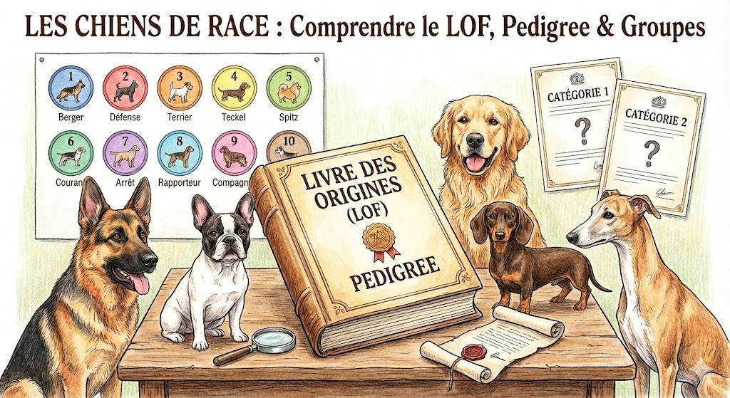 Chiens de race : Comprendre le LOF, le pedigree et les 10 groupes
toutou.site/chiens-race-lo…
LOF, pedigree, confirmation : Ne confondez plus ! Guide expert sur les chiens de race, les 10 groupes canins et la législation sur les chiens de catégorie.