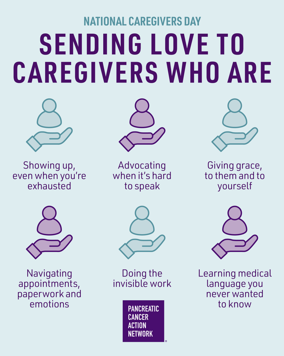 PanCAN's tweet photo. To every caregiver in our community: we see you, we appreciate you and we stand with you. 💜 https://t.co/jBnD95xv8y
