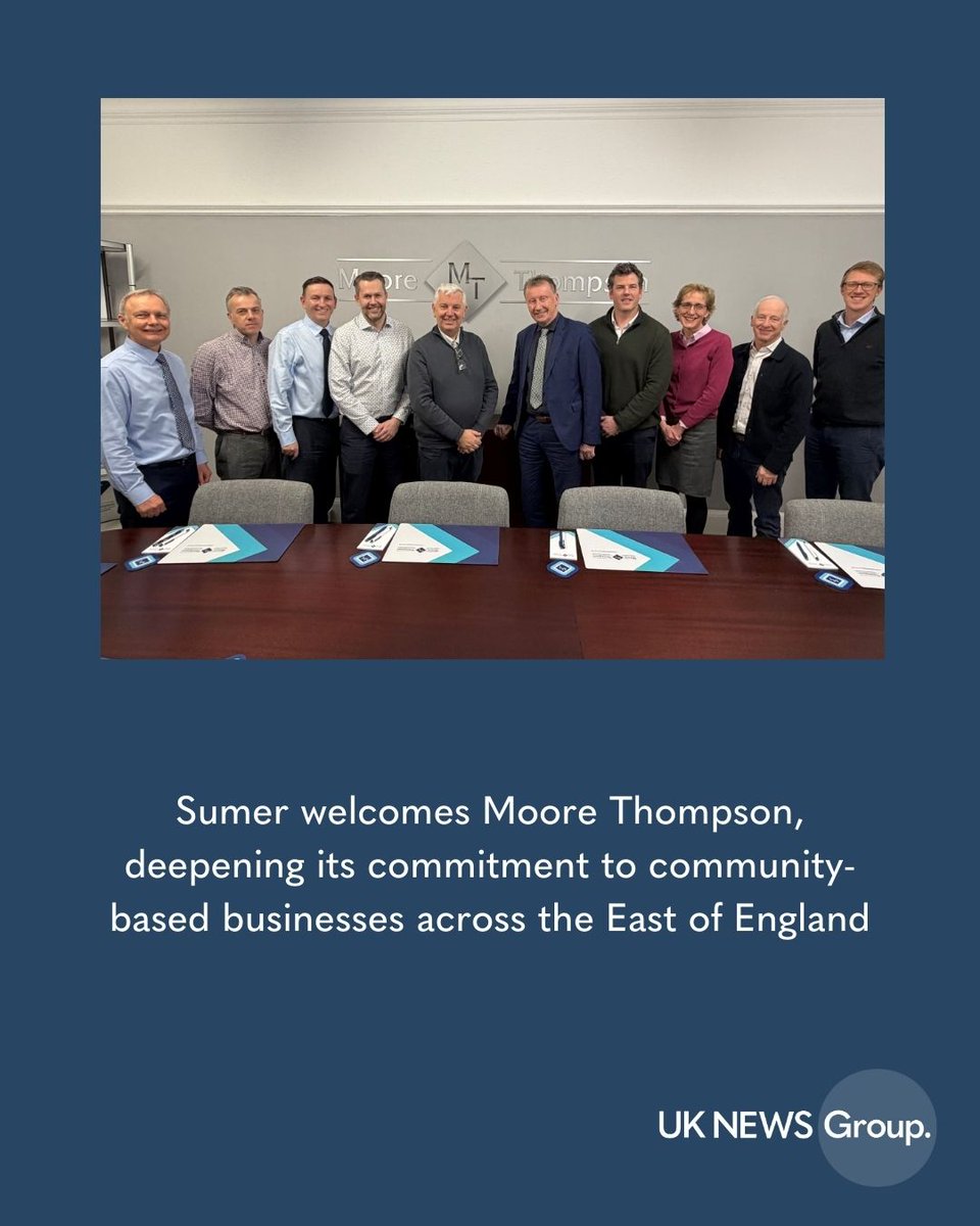 OllyAttfield's tweet image. #London News!

Sumer welcomes Moore Thompson, deepening its commitment to community-based businesses across the East of England

Read more about it here -&amp;gt; shorturl.at/N9Tkh

-&amp;gt; #Finance #Accountancy #Accountants #UKNG #EastOfEngland