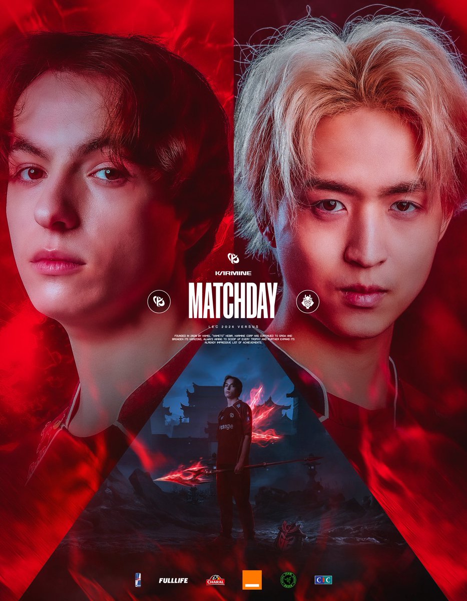 🔴 LEC 2026 Versus Playoffs

On va leur montrer que BO1 ou BO3, ça ne change rien. C'est notre année

🆚 <a href="/G2League/">G2 League of Legends</a> 
🕕 18:30
📺 twitch.tv/kamet0