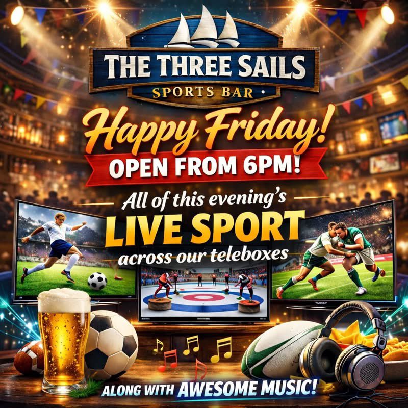The Three Sails Sports Bar tweet media