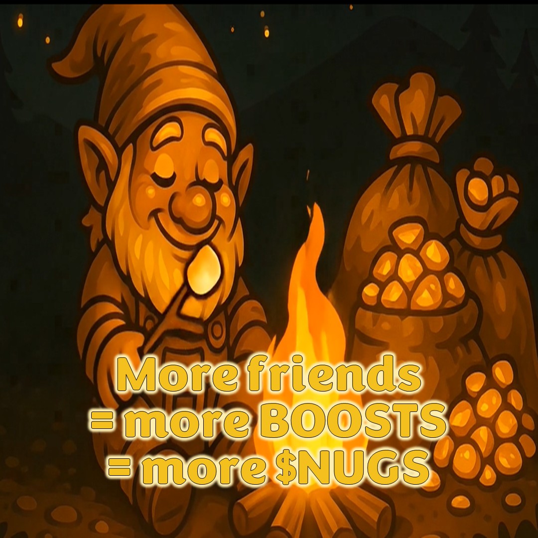 More friends 😎
= more BOOSTS 🚀 ⛏️
= more $NUGS 💰

Play Dig It today
t.me/dig_it_game_bo…

#DigItGoldGame #PlayForGold #Play4Gold #P4G #DigForGold #PlayDigIt $NUGS #NUGS #EngageForGold <a href="/telegram/">Telegram Messenger</a> <a href="/ton_blockchain/">TON 💎</a>