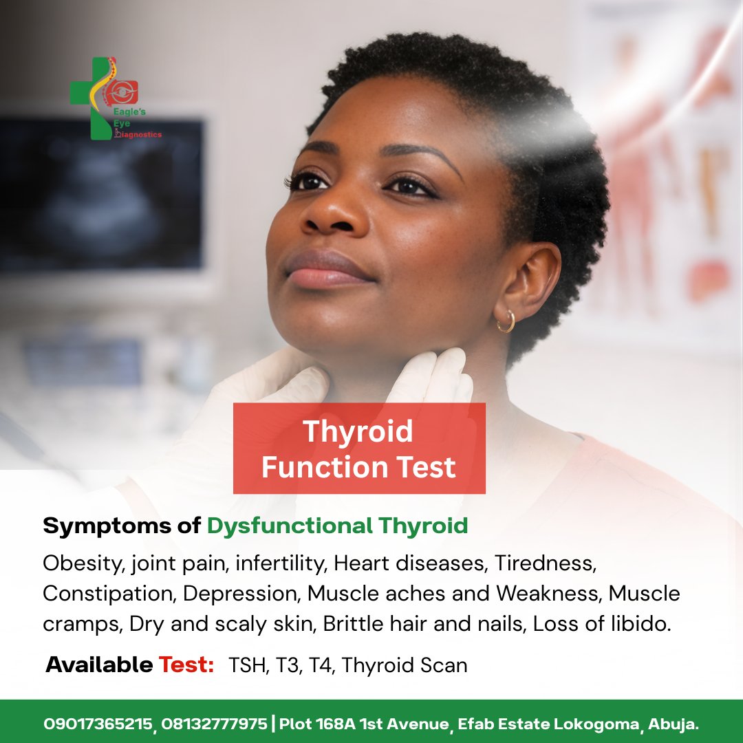 eagleseyed72937's tweet image. Your thyroid may be small, but it controls so much.
A Thyroid Function Test helps detect imbalance early. Check your levels, protect your health.

#ThyroidTest #ThyroidHealth #HormoneBalance #HealthCheck #MedicalAwareness StayHealthy