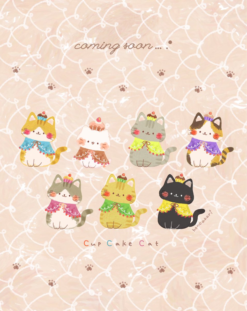 𓊆 新商品のデザインをご紹介 𓊇 𖧷 🎪Cup Cake Cat🧁🐾 こちらは