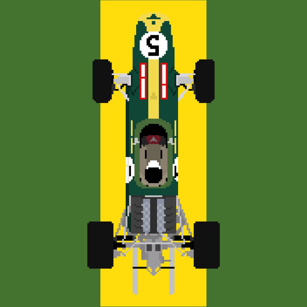 The 1967 Lotus 49 is one of my favourites from that period, a car that won 4 times with Jim Clark at the wheel #canva5race #lotus #formula1