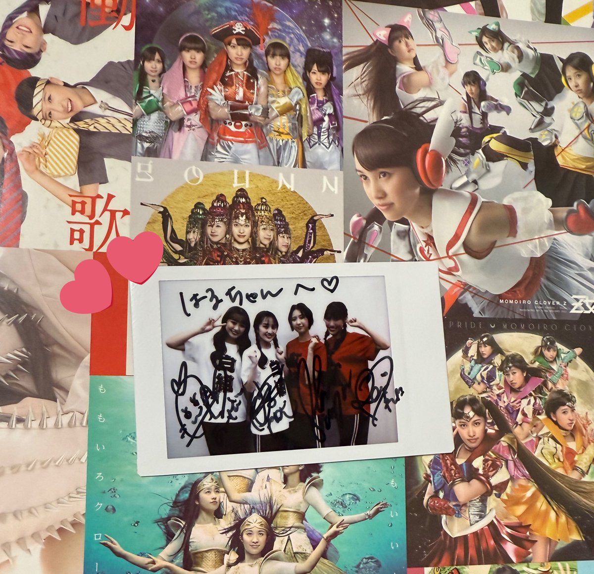4人のサイン入りチェキ、 本当に本当に本当に夢みたいです…😭🩷 家宝