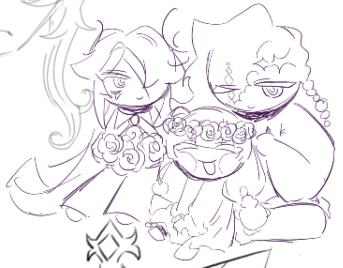 みんなの創作衣装可愛くて私も作ってみたけどデフォルメ下手すぎて没🥲
#molddoughcookie #pompomdoughcookie
#venomdoughcookie #crk