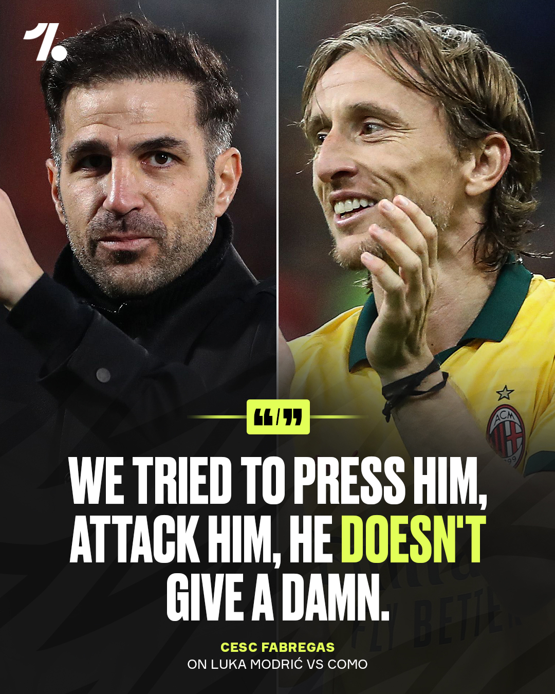 فابريغاس يُذهل بإبداع مودريتش في ميلان! أشاد نجم سيسك فابريغاس بما يقدمه النجم الكرواتي لوكا مودريتش مع ميلان: "من دواعي سروري مشاهدته، 40 عامًا وما زال يلعب بهذا المستوى".. وتابع فابريغاس: "حاولنا الضغط عليه ومهاجمته، لكنه لا يكترث علينا أن نشكره لأنه معنا في الدوري الإيطالي ونستمتع بأدائه".. المصدر: "OneFootball" 