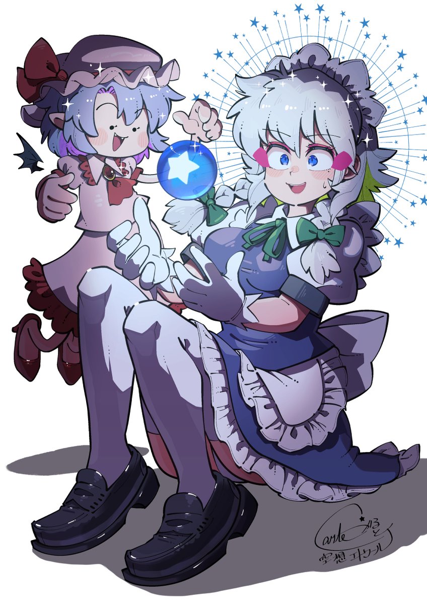 マジカル☆さくやちゃんスター😳
#十六夜咲夜 
#レミリア・スカーレット 