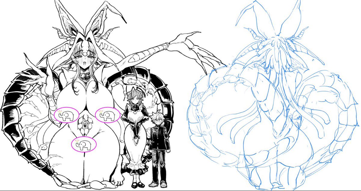 #第二回ゾウチャンの尻に火をつけて経過を見守ろうの会 開催します📢
今作『おね宇宙人~メイド編~』は本編82頁予定です!どうしよう!?乞うご期待!!! 