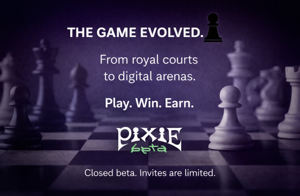 Silk Road caravans traded stories (and bets) 🐪🧵📜
Royal courts elevated games to prestige 👑🏰✨

Now chess has its own arena — <a href="/PixieChess/">Pixie Chess</a>: play online for real money ♟️

Closed beta is already underway 🚪🔒, and invites are scarce 🎟️⏳
Prove you’re one of them 🕶️🤝⚔️