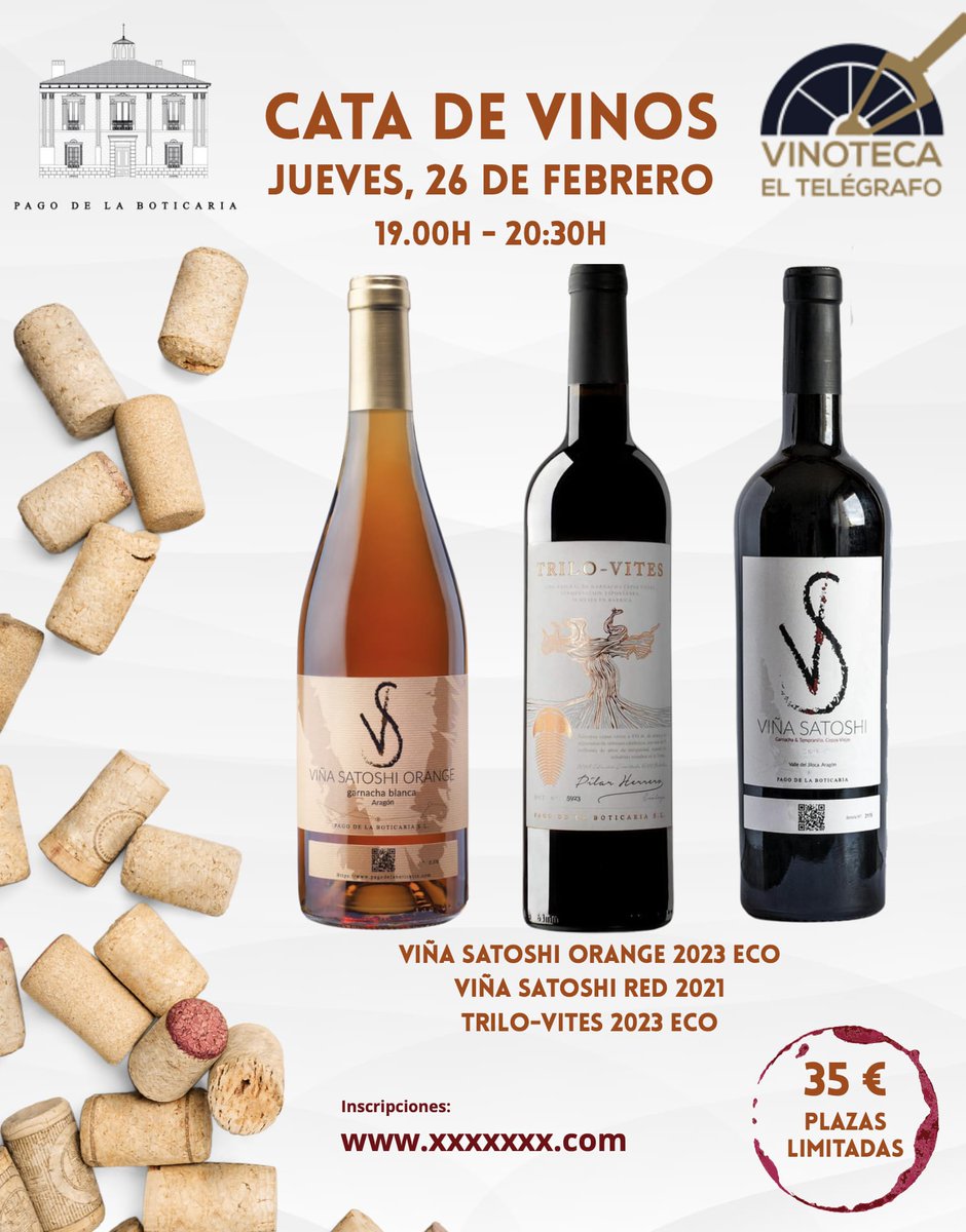 No te pierdas el jueves 26 de Febrero esta espectacular cara de vinos de la bodega Pago de la Boticaria en La Vinoteca El Telégrafo.

¡Plazas limitadas!