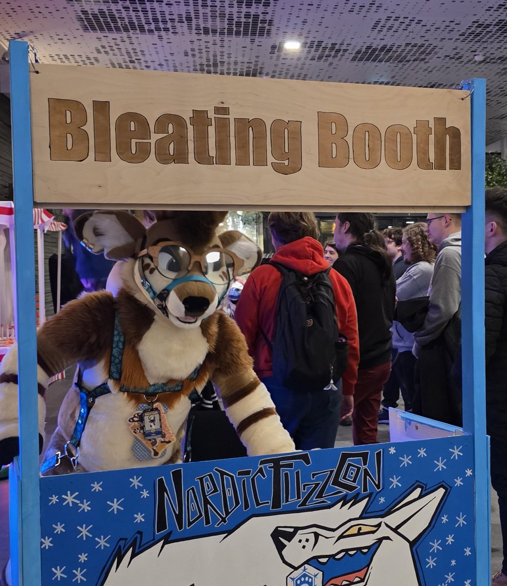 May I offer you a bleat in these trying times! 

#NordicFuzzCon #NFC2026
#FursuitFriday