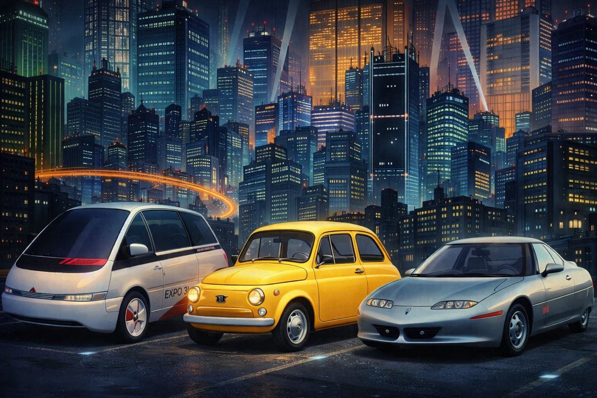 mrsmithbarcode's tweet photo. “Analog in an Electric City.”

#Johnny5
#AnalogVsElectric
#Fiat500
#ElectricFuture
#RetroSoul
#AIStory
#CyberCity
#OutOfPlace
#StillBurning
#FutureMeetsPast
#VisualNarrative
#ConceptArt https://t.co/7NQJHCKUPW