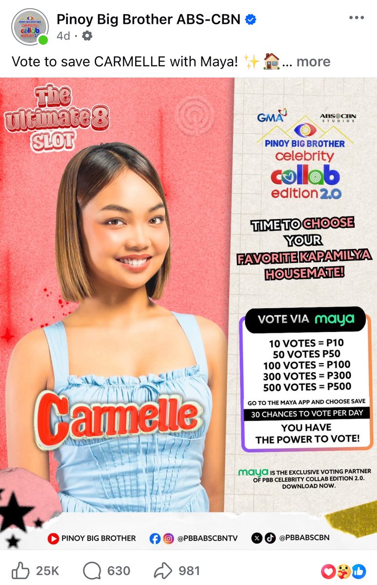 coursenne's tweet photo. Just makes me sad na the fight is between Carmelle and Miguel knowing how well they are loved by the mass. Polls, engagements, don't equate to votes talaga if di mayayaman boboto sayo. What a clown show. Kung sino man sa inyo CarGuel, you both deserve Big 4. https://t.co/h07xSHnjKd