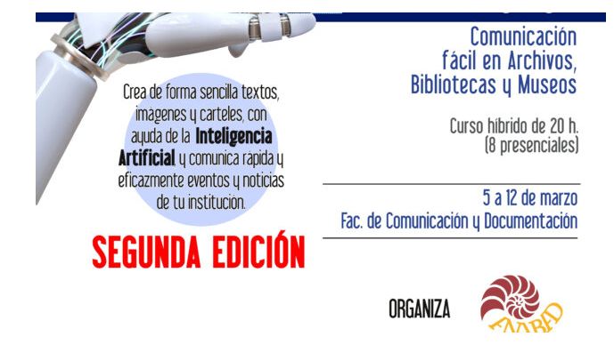 Atención! Se abre inscripción de la segunda edición del curso de IA Práctica. Inicio 5 de marzo. Te esperamos. #cursoIA #archivos #bibliotecas #museos 

sl1nk.com/qDKxC