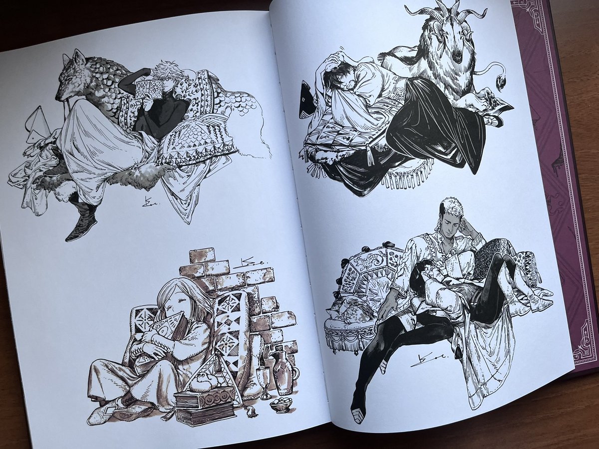 ซื้ออาร์ตบุ๊ค The Art of Witch Hat Atelier มาจากคิโนะ(ไม่รู้เข้านานยังแต่เราเพิ่งเห็น) ก็คือรวมอาร์ตจากเรื่องนี้แบบดีเทลฉ่ำๆตาแตก หนา 180 กว่าหน้า มีทั้งภาพสีและขาวดำ ที่อาจารย์วาดประกอบเล่ม กับที่ลงโซเชียลตามโอกาสพิเศษต่างๆนิดหน่อย แฟนๆอ.ชิราฮามะควรจัดค่ะ คุ้มมั่ก
#RinsBookShelf