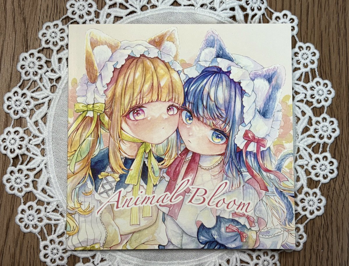①イラスト本「Animal Bloom」 今まで描いてきた寸松庵サイズの色紙